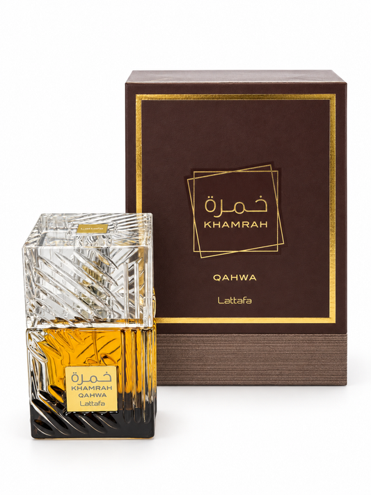 Lattafa Khamrah Qahwa 100ml — studio product photograph, view 1