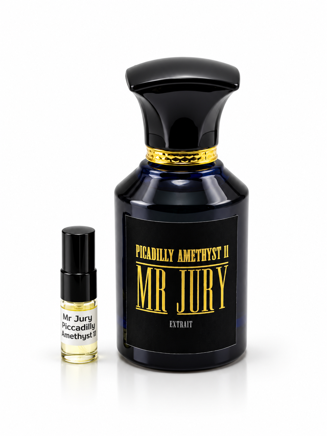 Mr Jury Piccadilly Amethyst 11 with black-capped 2ml sample bottle